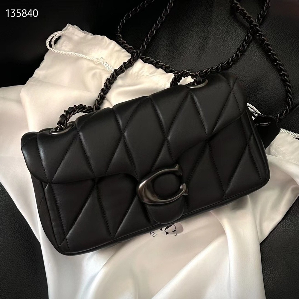Coach Tabby 20 Black Quilted Shoulder Bag